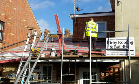 photo of new roof work in progress